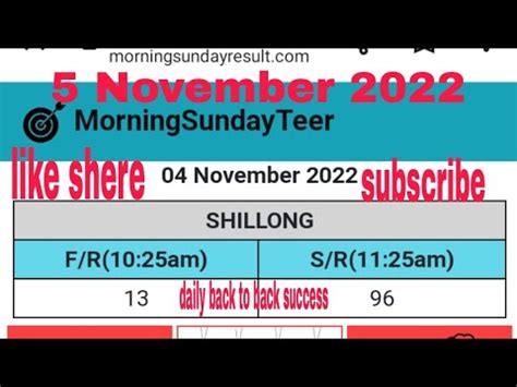 5 November 2022 morning teer 10:25 daily back to back success.